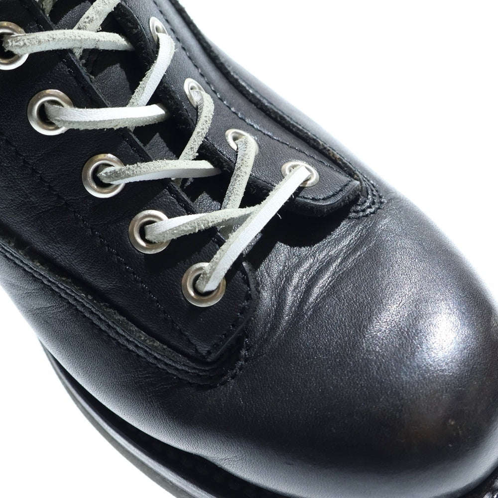 ISAMU KATAYAMA BACKLASH(イサムカタヤマバックラッシュ) JAPAN SHOULDER LACE-UP BOOTS ダブルショルダーレザー サイドジップ レースアップブーツ ブラック 649