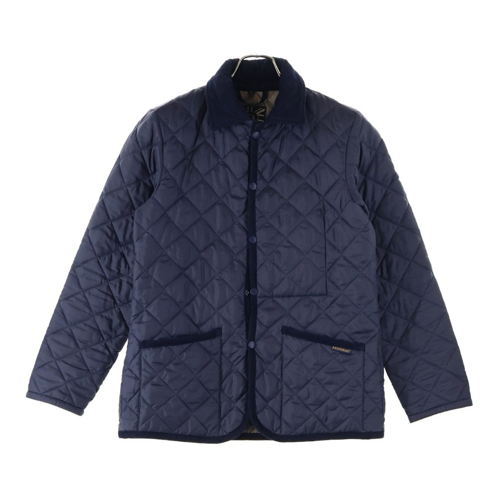 LAVENHAM ラベンハム　キルティングジャケット　36◎ネイビー LAVENHAM(ラベンハム) UK製 襟コーデュロイ キルティングジャケット