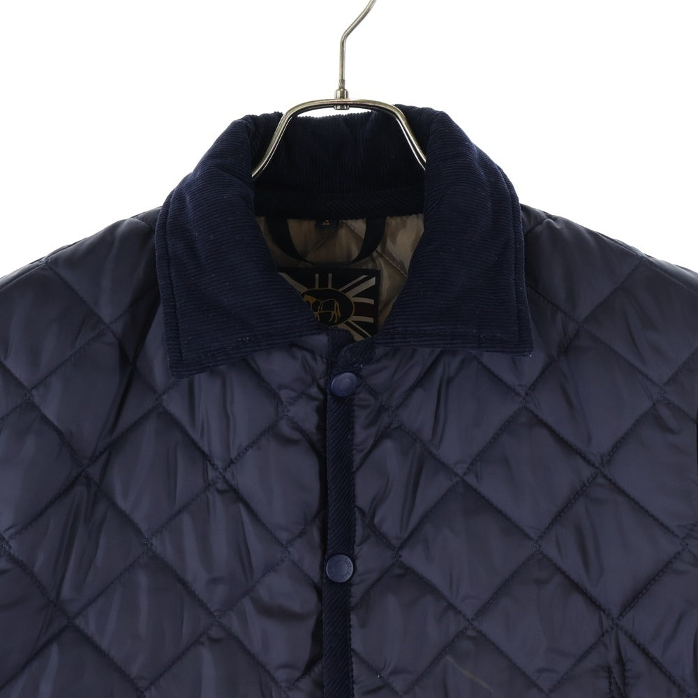 LAVENHAM(ラベンハム) UK製 襟コーデュロイ キルティングジャケット ネイビー LVH-18-BP