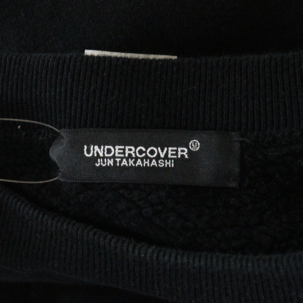 UNDERCOVER(アンダーカバー) 18AW BIG SWEAT 両面カレッジプリント オーバーサイズ プルオーバースウェットトレーナー ブラック UCV1804-4