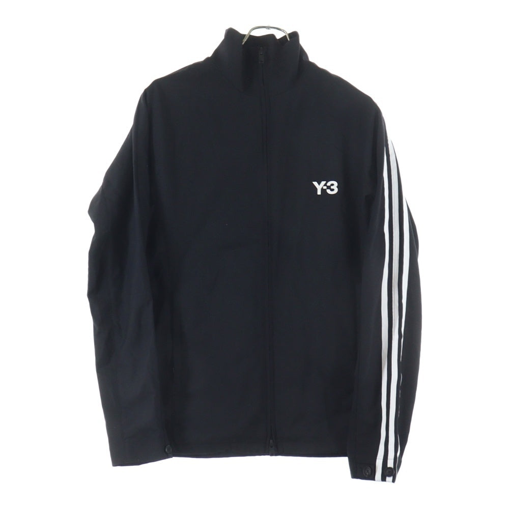 Y-3(ワイスリー) M REF WO TT サイドスリーストライプ ポリエステルウール ロゴプリント ジップアップジャケット ブラック IW7462