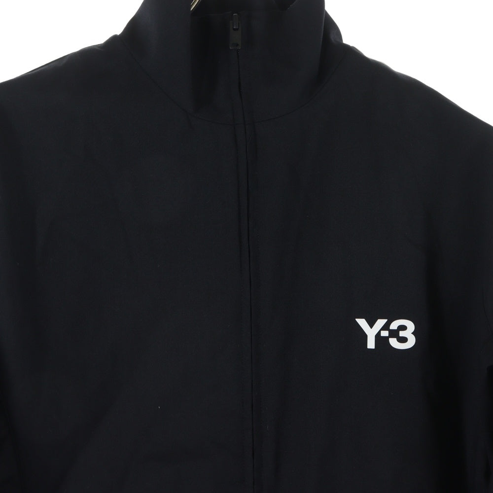 Y-3(ワイスリー) M REF WO TT サイドスリーストライプ ポリエステルウール ロゴプリント ジップアップジャケット ブラック IW7462
