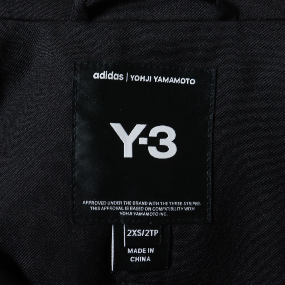Y-3(ワイスリー) M REF WO TT サイドスリーストライプ ポリエステルウール ロゴプリント ジップアップジャケット ブラック IW7462