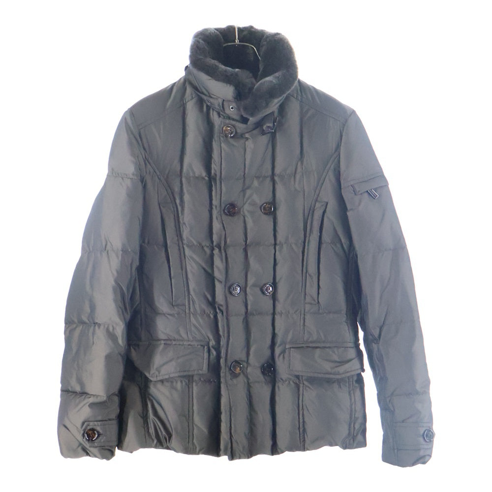 MOORER(ムーレー) SIRO シロ マルチポケット ファー切り替え ベルト付き ジップアップ ダウンジャケット ブラウン SIRO-KM