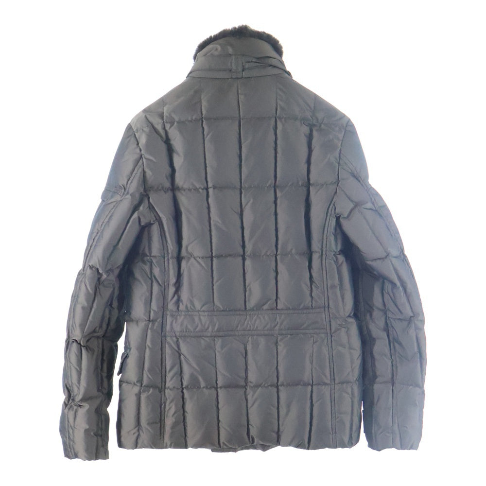 MOORER(ムーレー) SIRO シロ マルチポケット ファー切り替え ベルト付き ジップアップ ダウンジャケット ブラウン SIRO-KM