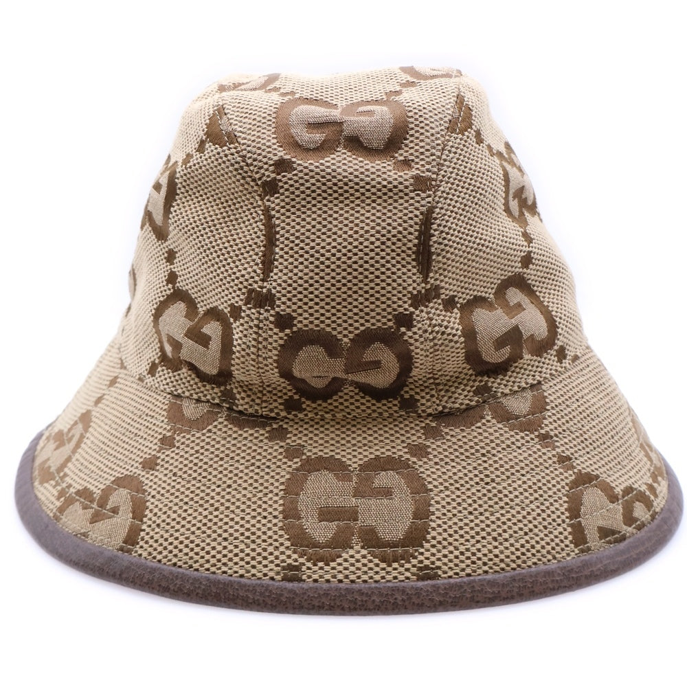 GUCCI(グッチ) ジャンボGGキャンバス バケットハット 帽子 ベージュ 681256