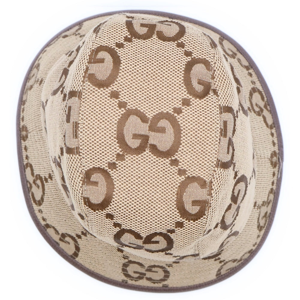 GUCCI(グッチ) ジャンボGGキャンバス バケットハット 帽子 ベージュ 681256