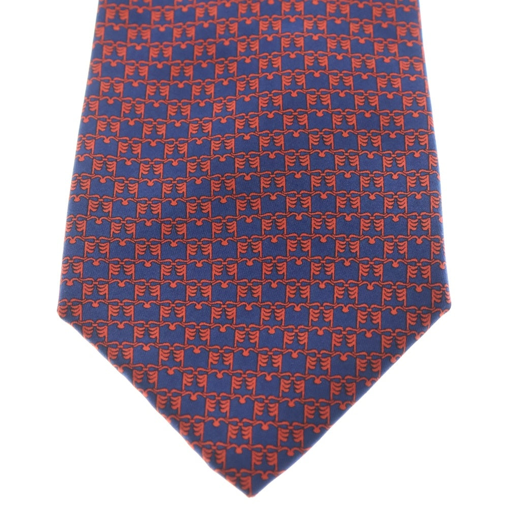 Christian Dior(クリスチャンディオール) 総柄 シルク ネクタイ レッド