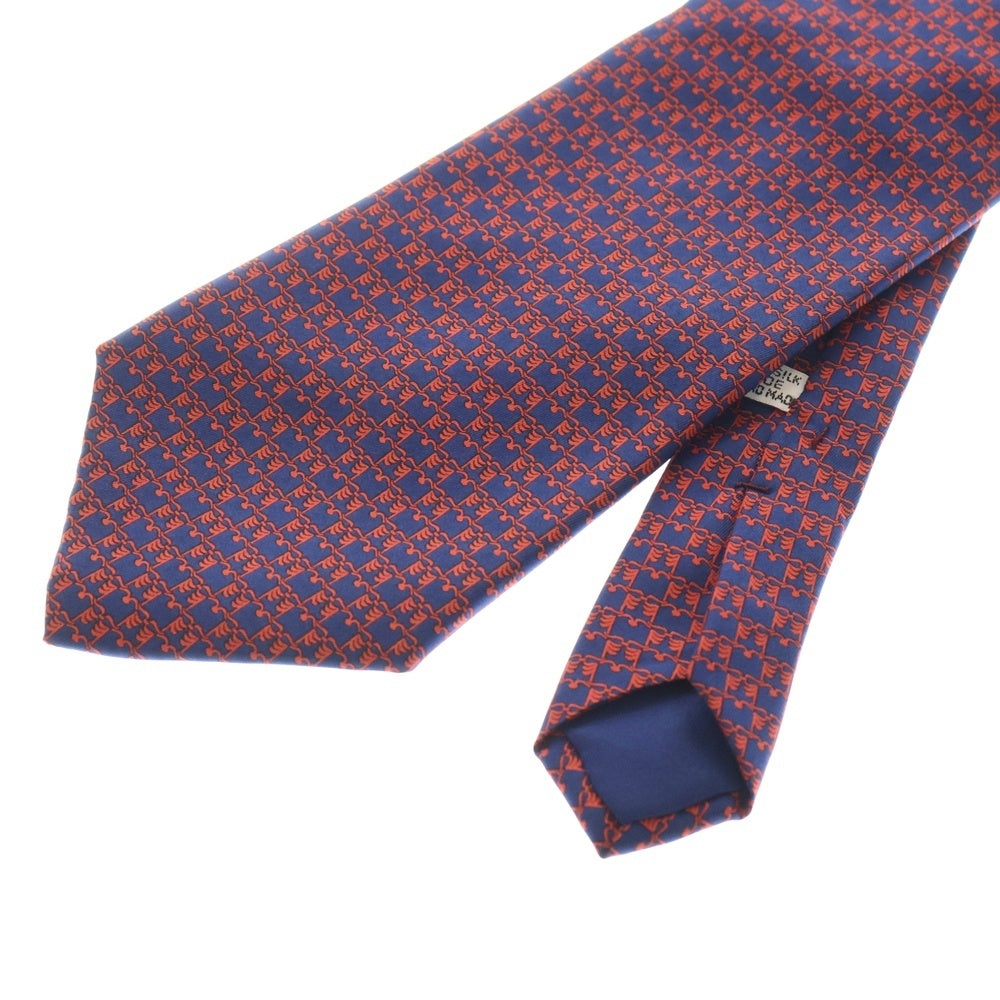 Christian Dior(クリスチャンディオール) 総柄 シルク ネクタイ レッド