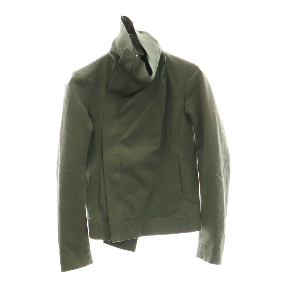 Rick Owens(リックオウエンス) 18SS ハイネック コットン ドレープ ジップアップジャケット グリーン RP18S8731-GG