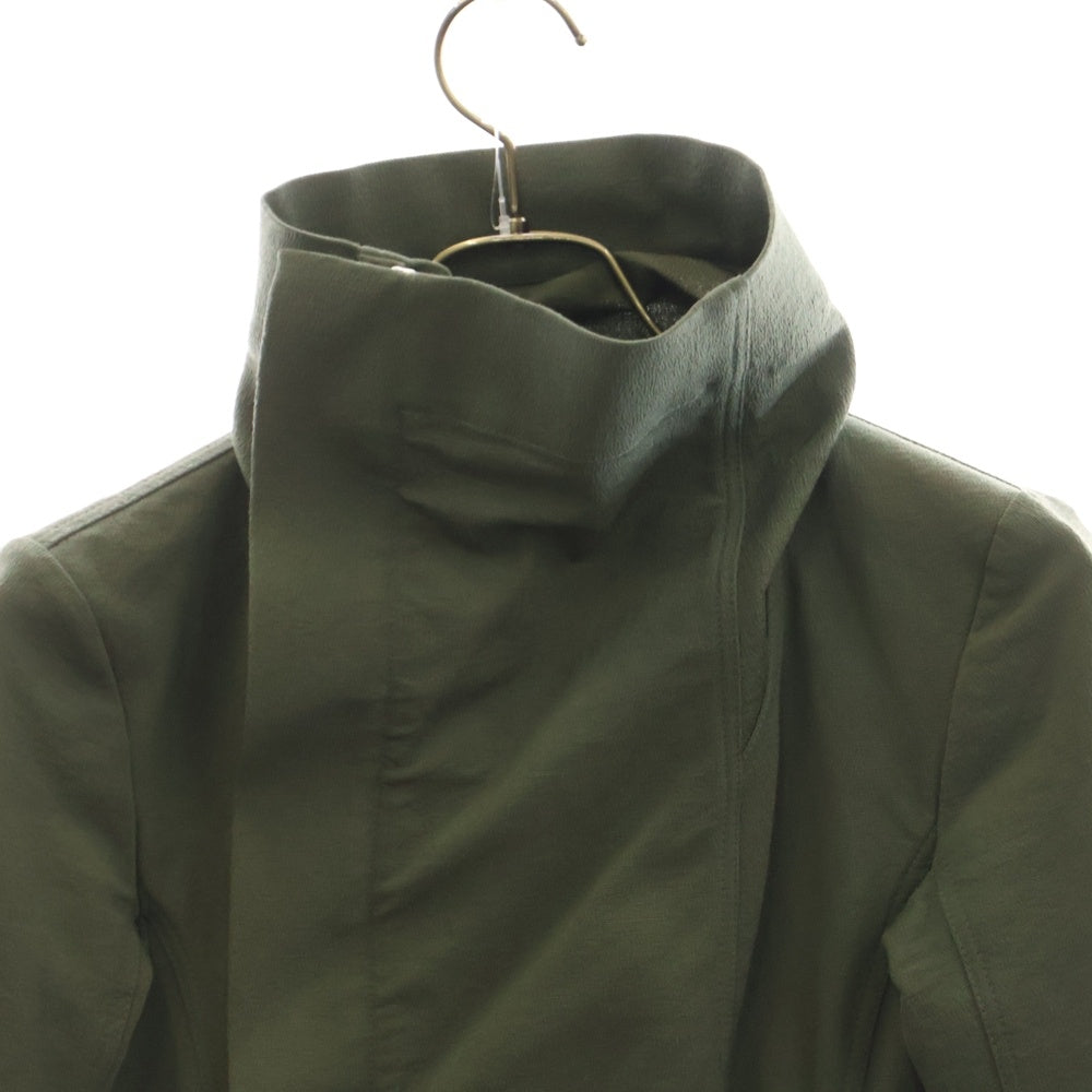 Rick Owens(リックオウエンス) 18SS ハイネック コットン ドレープ ジップアップジャケット グリーン RP18S8731-GG