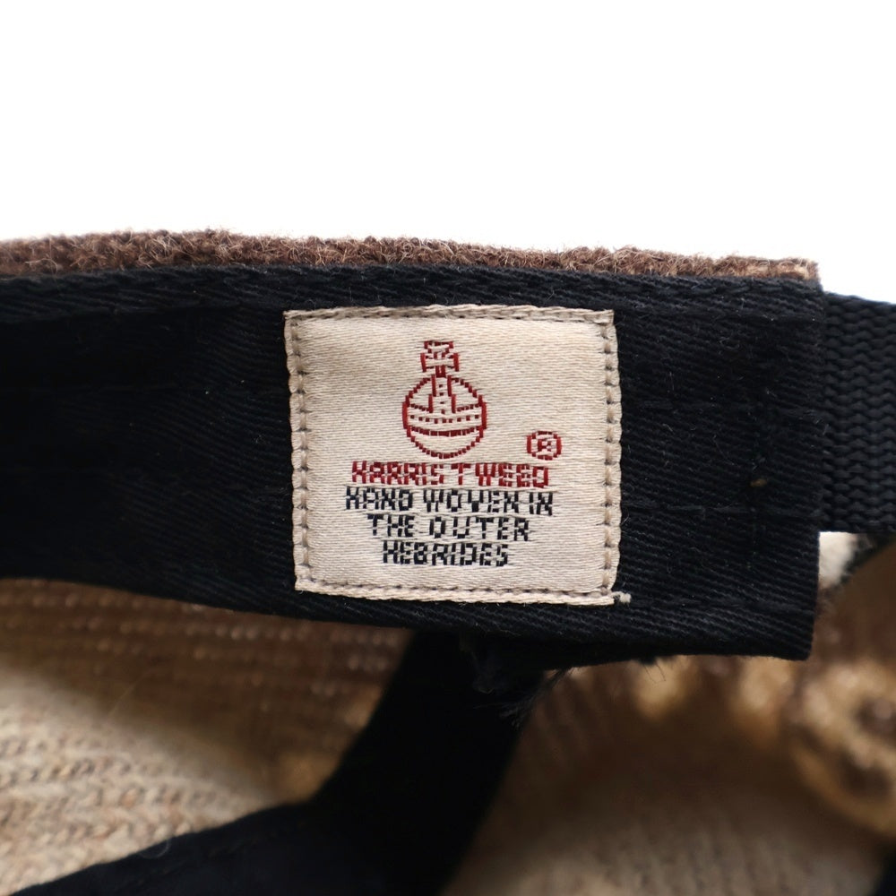 SUPREME(シュプリーム) 18AW Harris Tweed Camp Cap ハリスツイード 総柄 キャンプキャップ 帽子 ブラウン