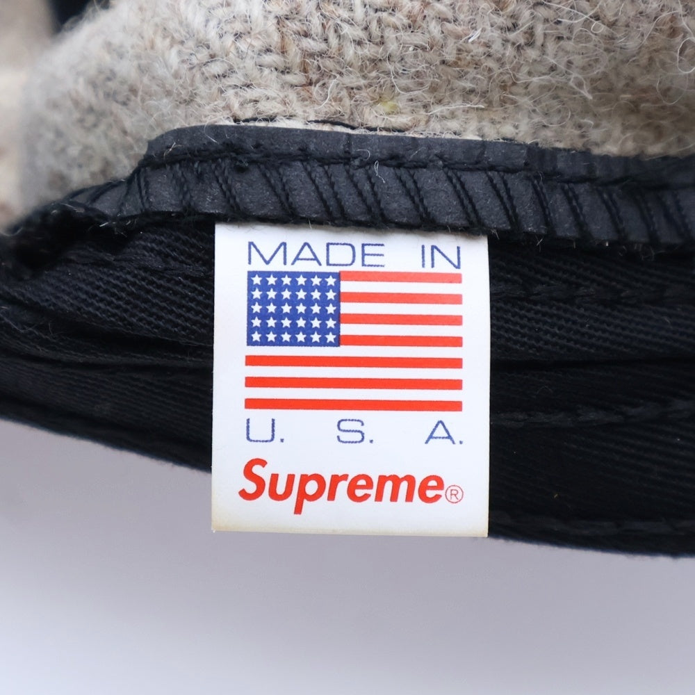 SUPREME(シュプリーム) 18AW Harris Tweed Camp Cap ハリスツイード 総柄 キャンプキャップ 帽子 ブラウン