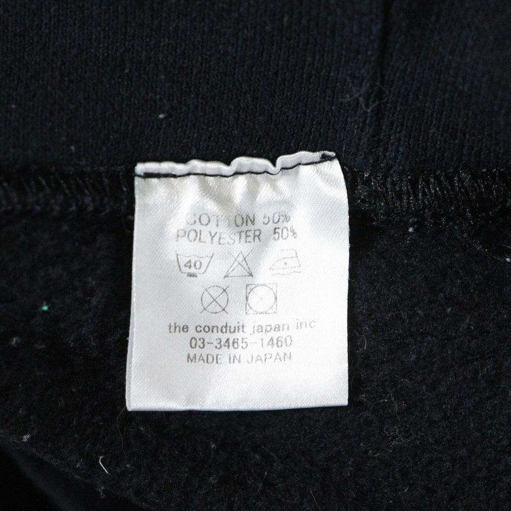 ELVIRA(エルビラ) フロントロゴプリント クルーネック スウェット トレーナー ブラック