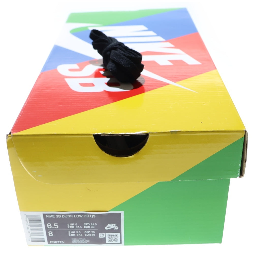 NIKE SB(ナイキエスビー) ×HUF DUNK SB LOW OG QS SAN FRANCISCO ハフ ダンク サンフランシスコ ローカットスニーカー レディース ブラック/ホワイト US6.5/24.5cm FD8775-001