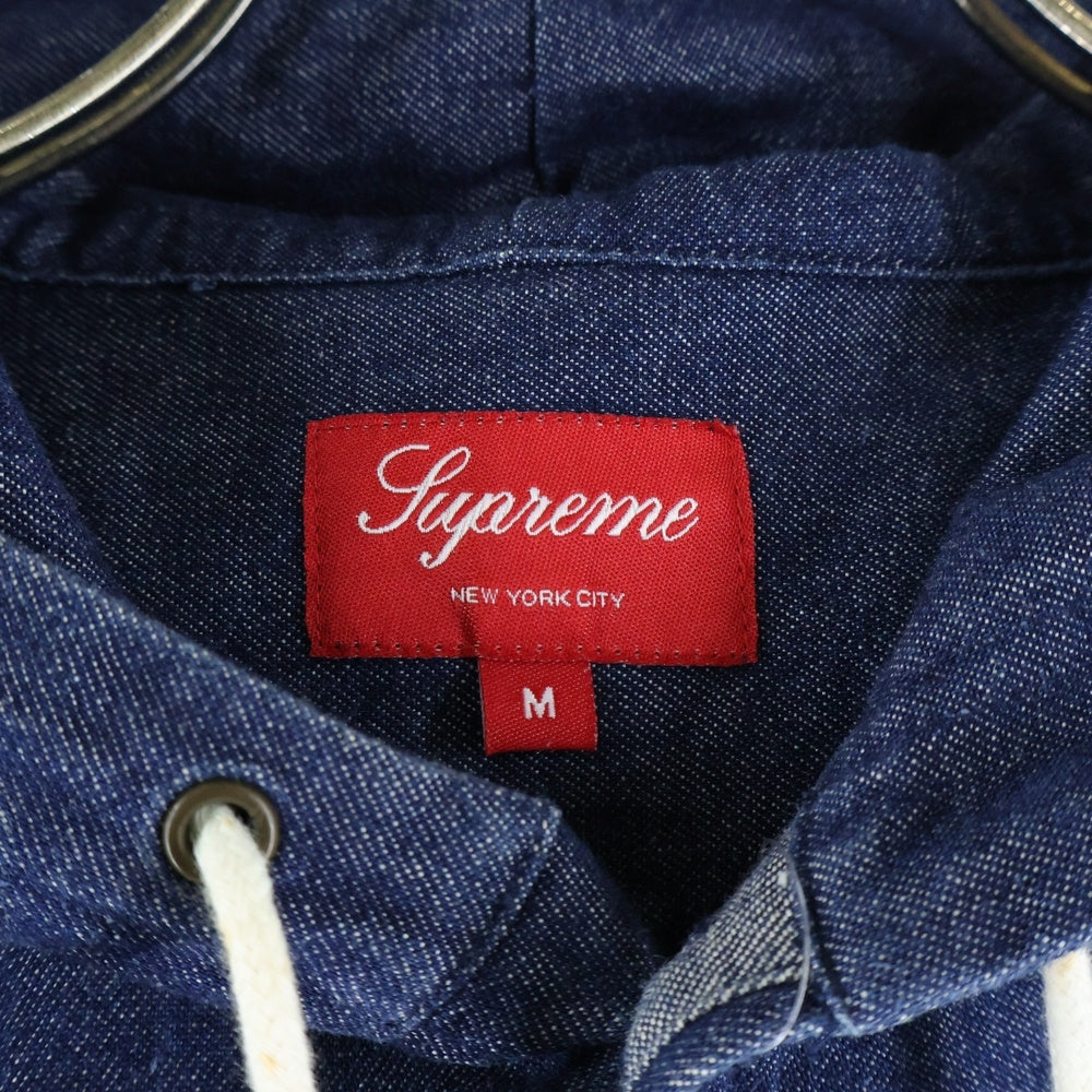 SUPREME(シュプリーム) 12AW Hooded Denim Shirt ダブルフラップポケット フーデッド デニム長袖シャツ インディゴ