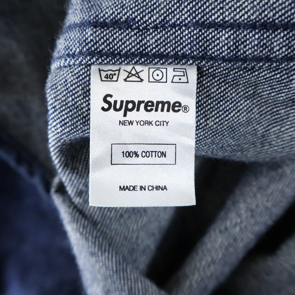 SUPREME(シュプリーム) 12AW Hooded Denim Shirt ダブルフラップポケット フーデッド デニム長袖シャツ インディゴ