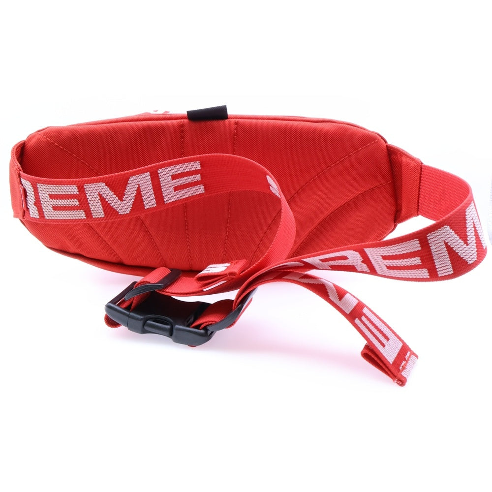 SUPREME(シュプリーム) 18SS CORDURA Waist Bag コーデュラ フロントボックスロゴデザイン ウエストバック ショルダーバッグ レッド