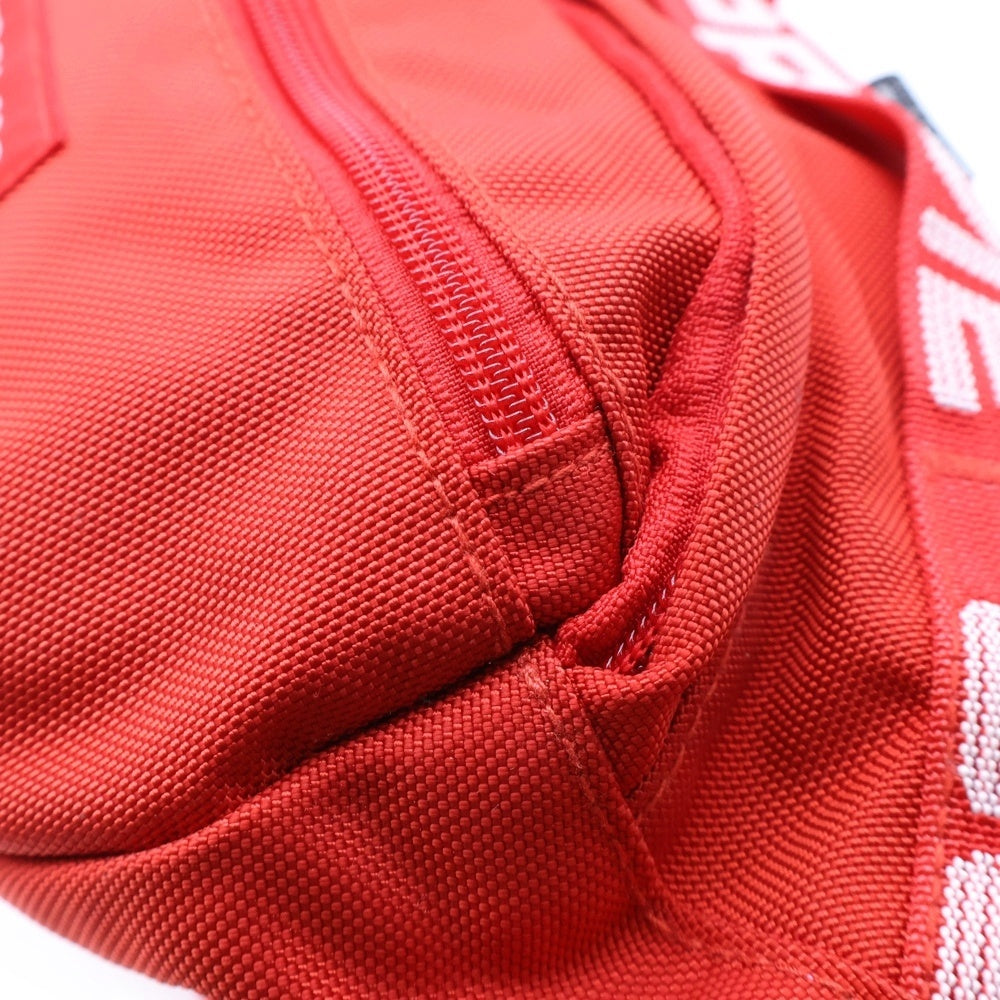 SUPREME(シュプリーム) 18SS CORDURA Waist Bag コーデュラ フロントボックスロゴデザイン ウエストバック ショルダーバッグ レッド