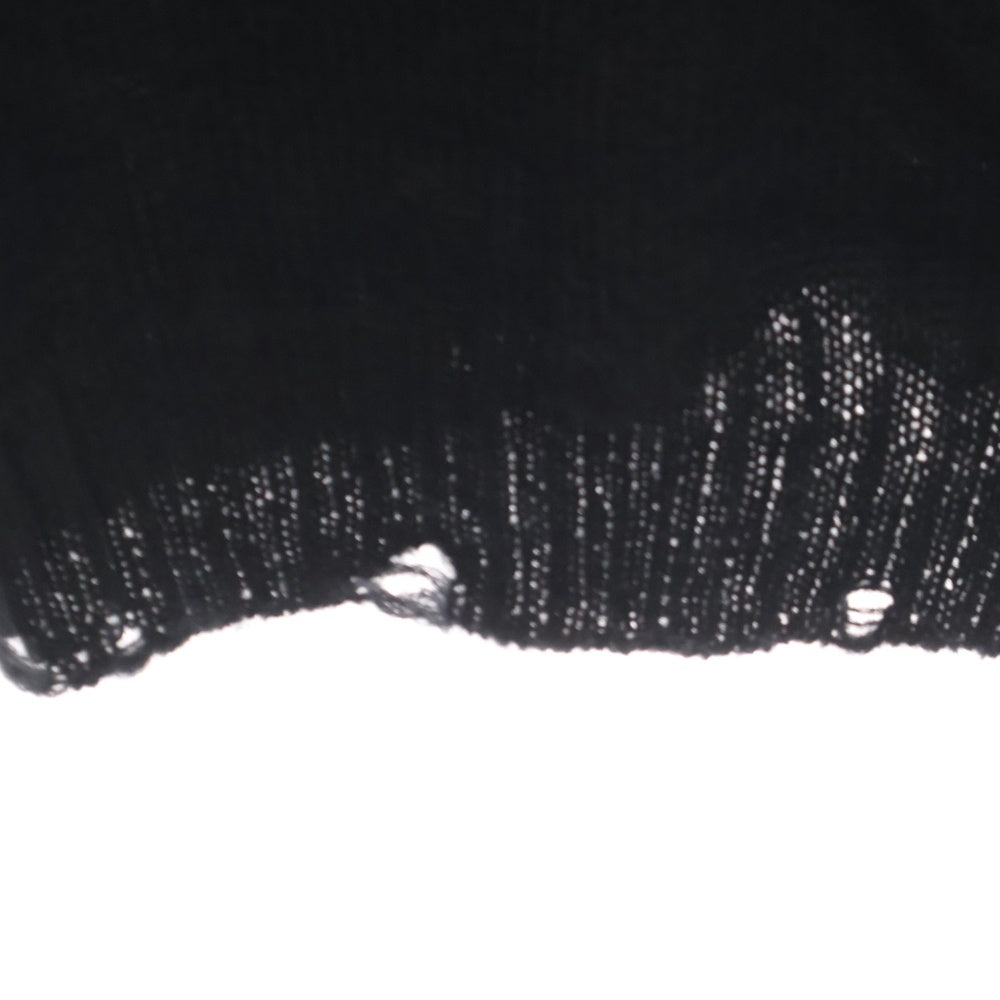 UNDERCOVER(アンダーカバー) 23AW モヘア ダメージ加工 ウール ニット カーディガン ブラック UC2C9903