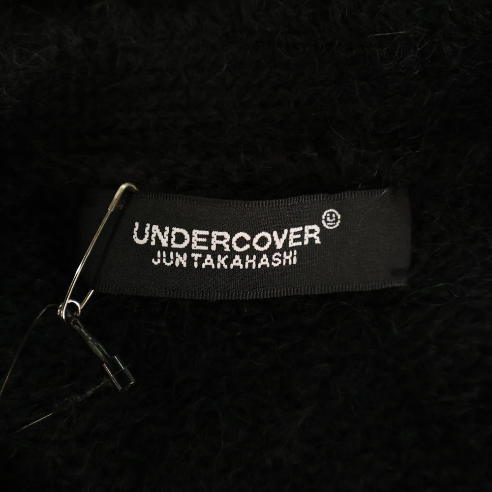 UNDERCOVER(アンダーカバー) 23AW モヘア ダメージ加工 ウール ニット カーディガン ブラック UC2C9903