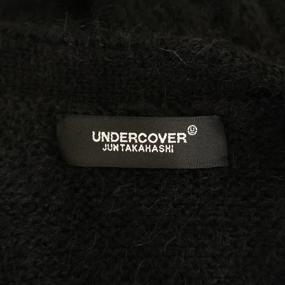 UNDERCOVER(アンダーカバー) 23AW モヘア ダメージ加工 ウール ニット カーディガン ブラック UC2C9903