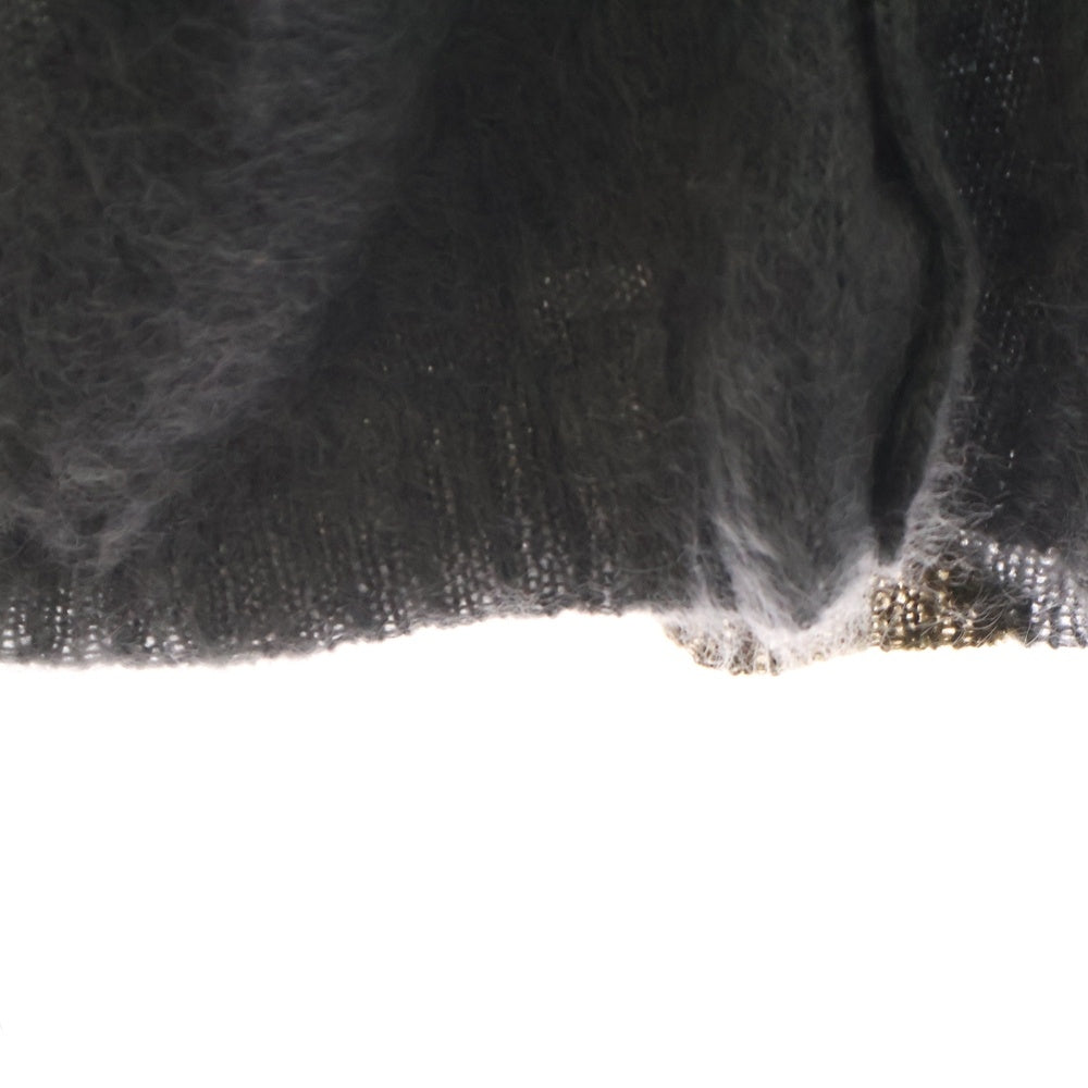 UNDERCOVER(アンダーカバー) 24AW 裾端配色 モヘア ウール ニット カーディガン グレー UP2D4905