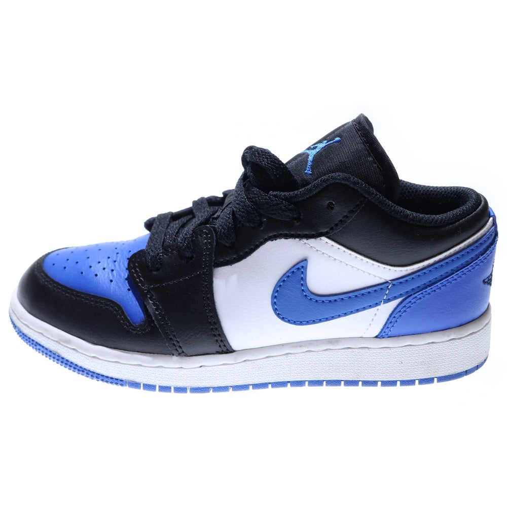 NIKE(ナイキ) GS AIR JORDAN 1 LOW BLACK WHITE ROYAL BLUE エアジョーダン1 ブラック ホワイト ロイヤルブルー ローカットスニーカー キッズ ブルー US4Y/23cm 553560-140
