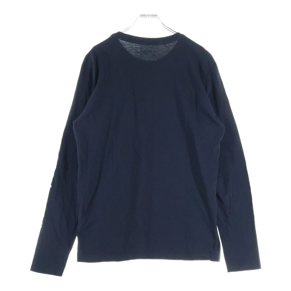 Calvin Klein(カルバンクライン) CKロゴプリント クルーネック 長袖Tシャツ カットソー ブラック