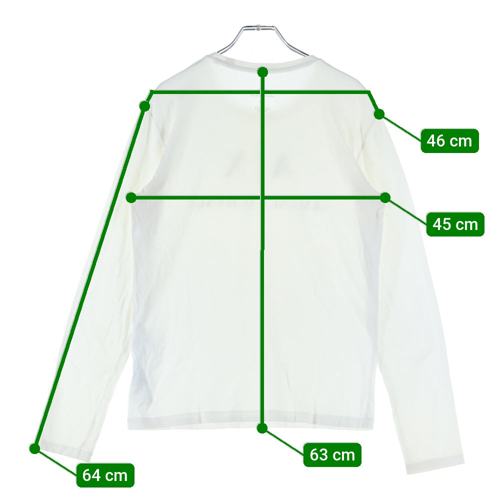 Armani Exchange(アルマーニ エクスチェンジ) ロゴプリント クルーネック 長袖Tシャツ カットソー ホワイト