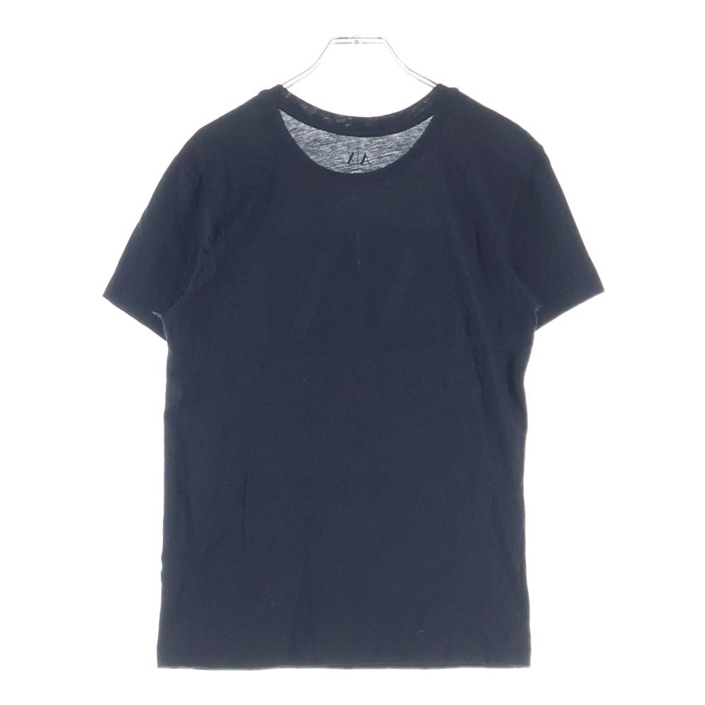 Armani Exchange(アルマーニ エクスチェンジ) フロントロゴプリント クルーネック 半袖Tシャツ カットソー ブラック