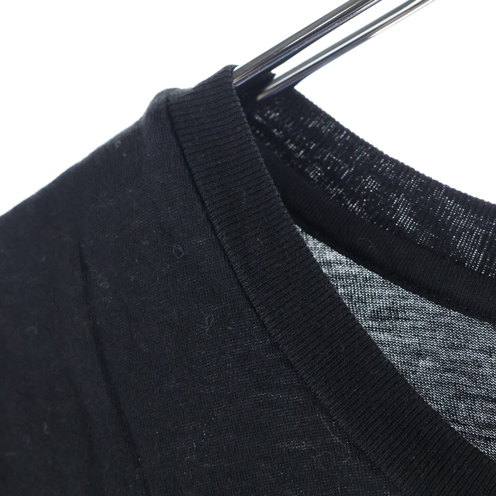 Armani Exchange(アルマーニ エクスチェンジ) フロントロゴプリント クルーネック 半袖Tシャツ カットソー ブラック