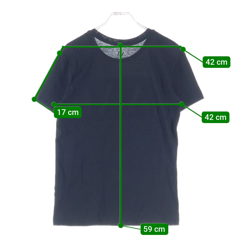 Armani Exchange(アルマーニ エクスチェンジ) フロントロゴプリント クルーネック 半袖Tシャツ カットソー ブラック