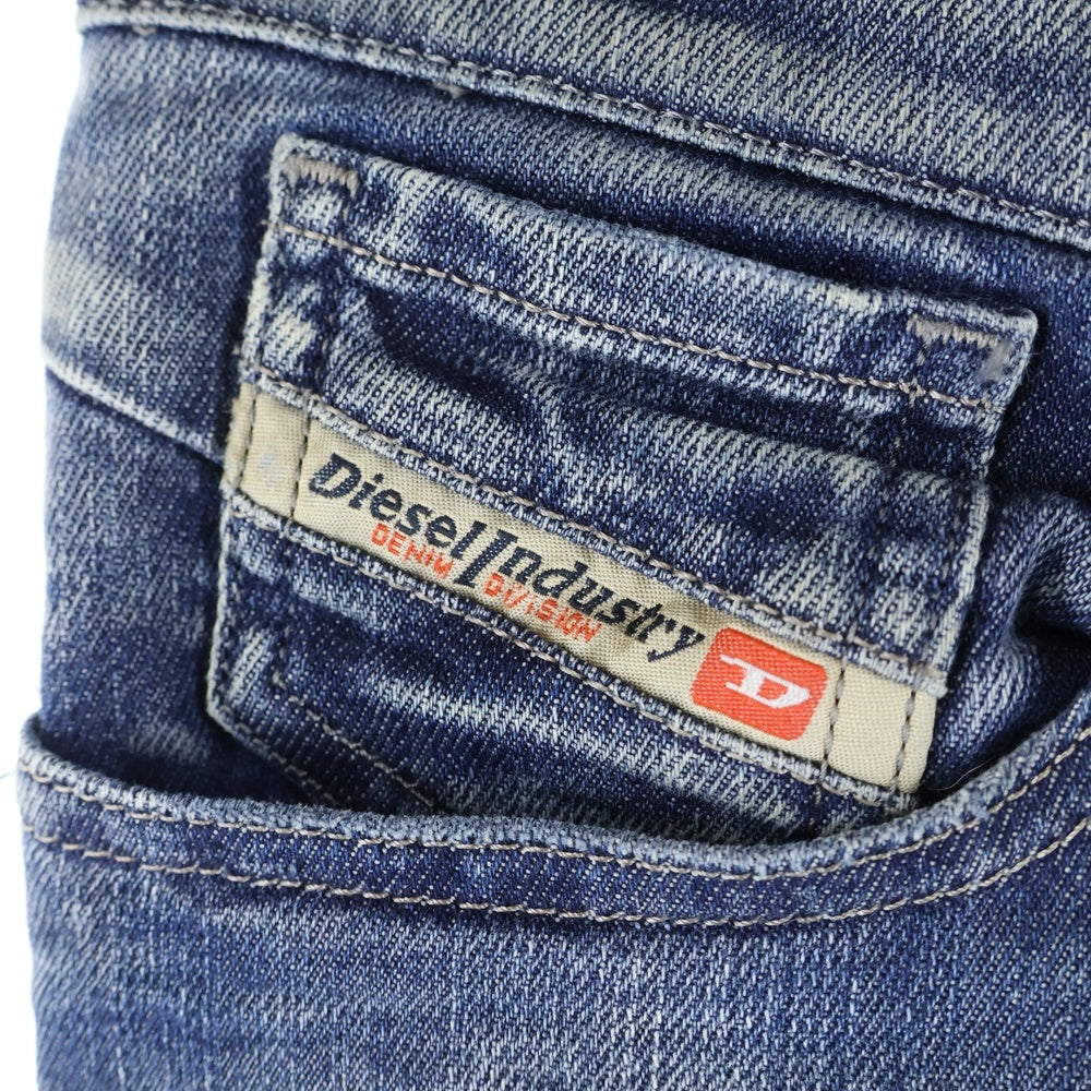 DIESEL(ディーゼル) GETLEGG ダメージ加工 ジップフライ デニム スキニーパンツ インディゴ レディース 03030