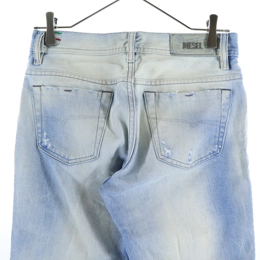 DIESEL(ディーゼル) FAITHLEGG ダメージ加工 ジップフライ デニム スキニーパンツ インディゴ レディース 02275