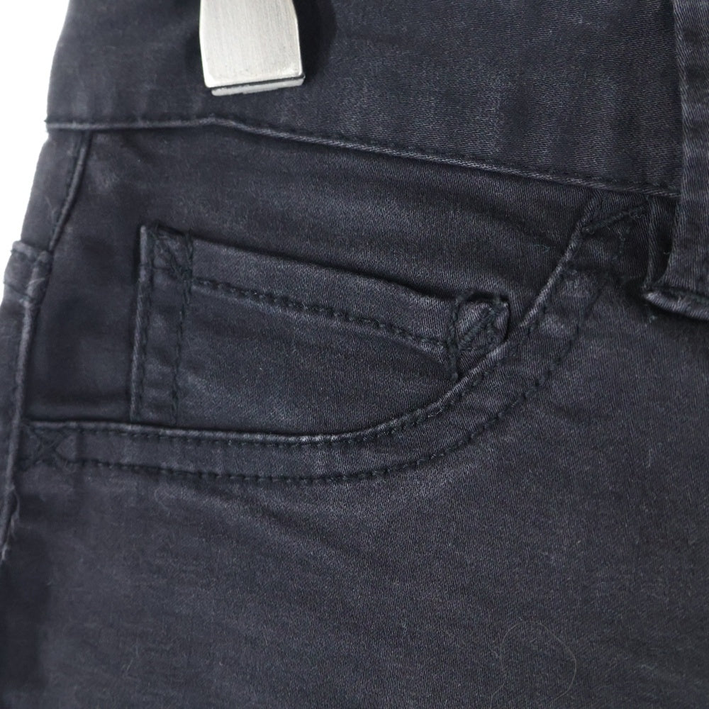 Armani Exchange(アルマーニ エクスチェンジ) コットンストレッチ ジップフライ デニムスキニーパンツ ブラック レディース