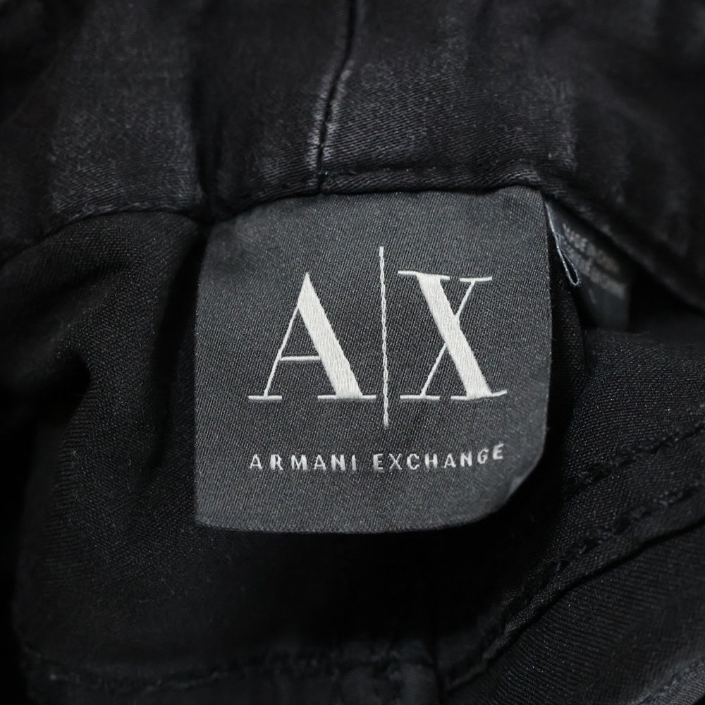 Armani Exchange(アルマーニ エクスチェンジ) コットンストレッチ ジップフライ デニムスキニーパンツ ブラック レディース