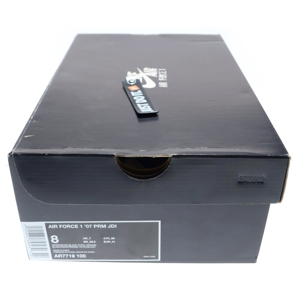 NIKE(ナイキ) AIR FORCE 1 07 PRM JDI エアフォース1 ジャスト ドゥ イット ローカットスニーカー ホワイト US8/26cm AR7719-100
