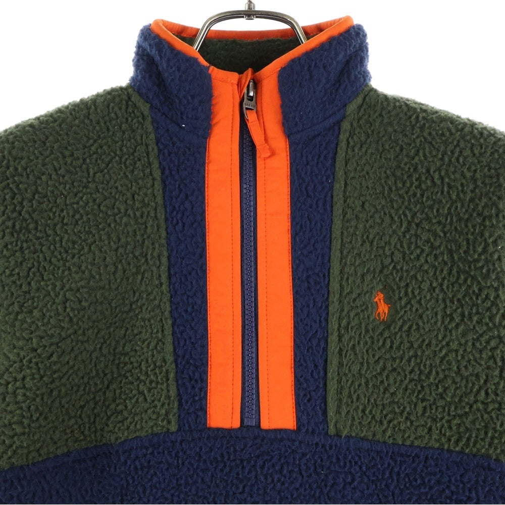 POLO RALPH LAUREN(ポロラルフローレン) ハーフジップ フリース プルオーバー ジャケット カーキ レディース