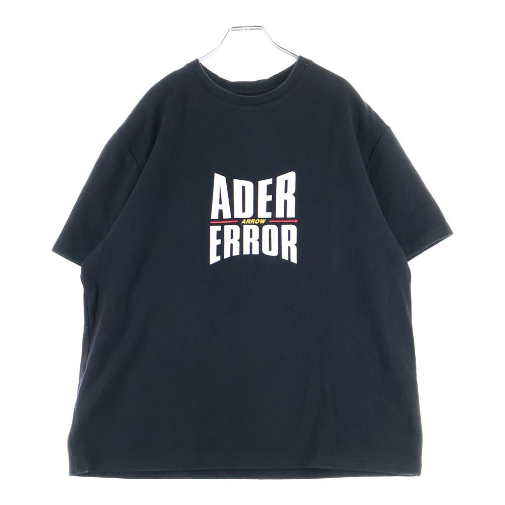 ADER ERROR(アーダーエラー) 19SS ARROW ロゴプリント クルーネック 半袖Tシャツ カットソー ブラック 19ASSTO18BK3