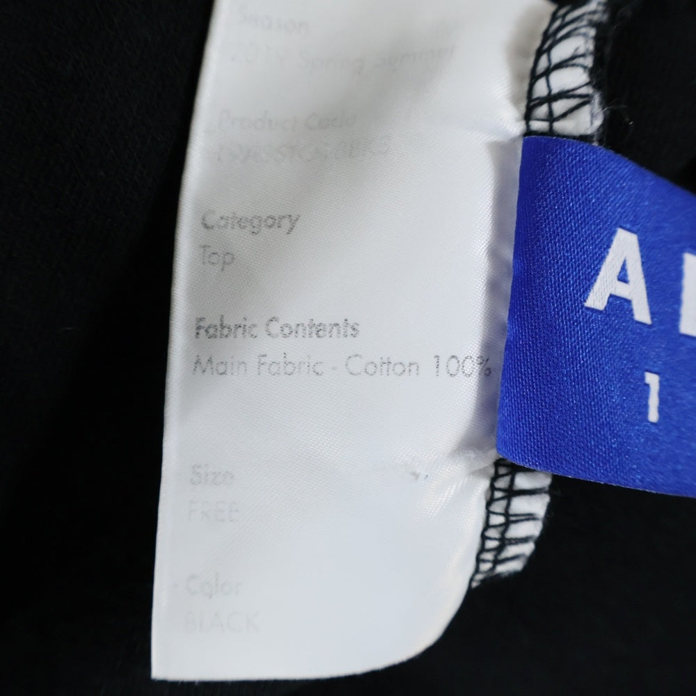 ADER ERROR(アーダーエラー) 19SS ARROW ロゴプリント クルーネック 半袖Tシャツ カットソー ブラック 19ASSTO18BK3