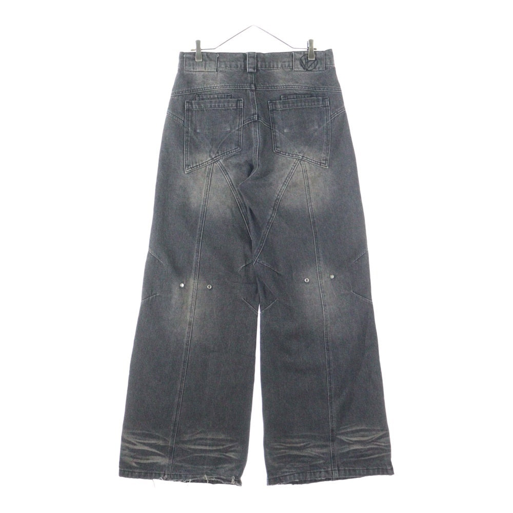 NO/FAITH STUDIOS(ノーフェイスストゥディオス) SUN FADED DUNE BAGGY DENIM サンフェイド ジップフライ バギーデニムパンツ ブラック