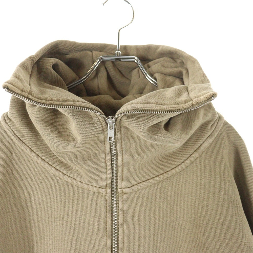 entire studios(エンタイア スタジオ) FULL ZIP オーバーサイズ コットンスウェット ジップアップパーカー ブラウン ES2106