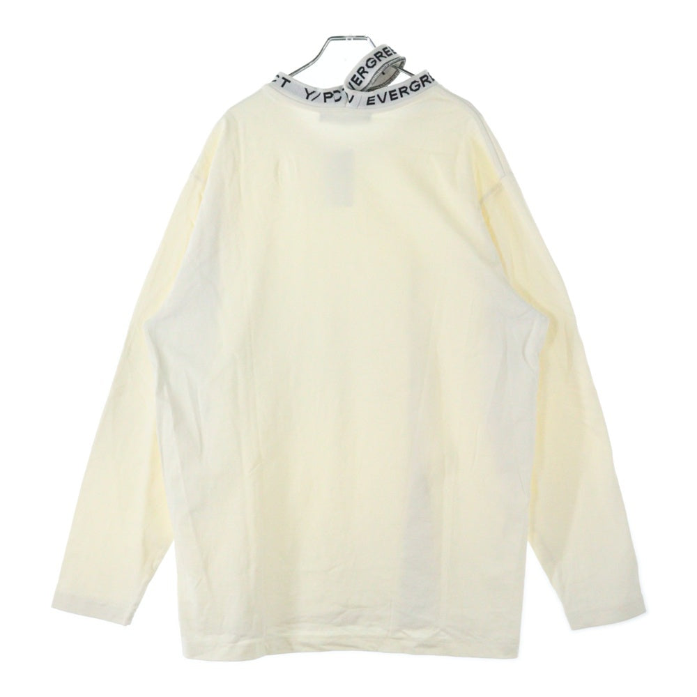 Y/PROJECT(ワイプロジェクト) トリプルカラーロゴプリント コットン 長袖Tシャツ カットソー ホワイト TS91-S25
