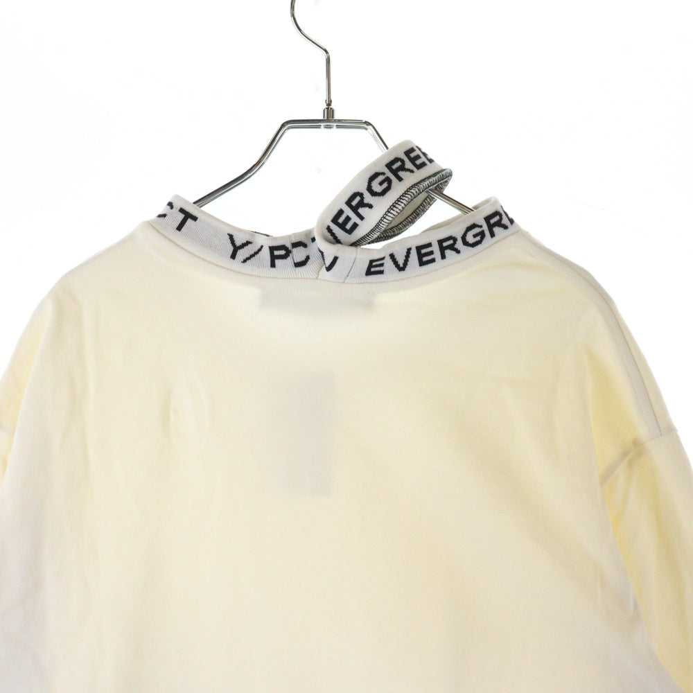 Y/PROJECT(ワイプロジェクト) トリプルカラーロゴプリント コットン 長袖Tシャツ カットソー ホワイト TS91-S25