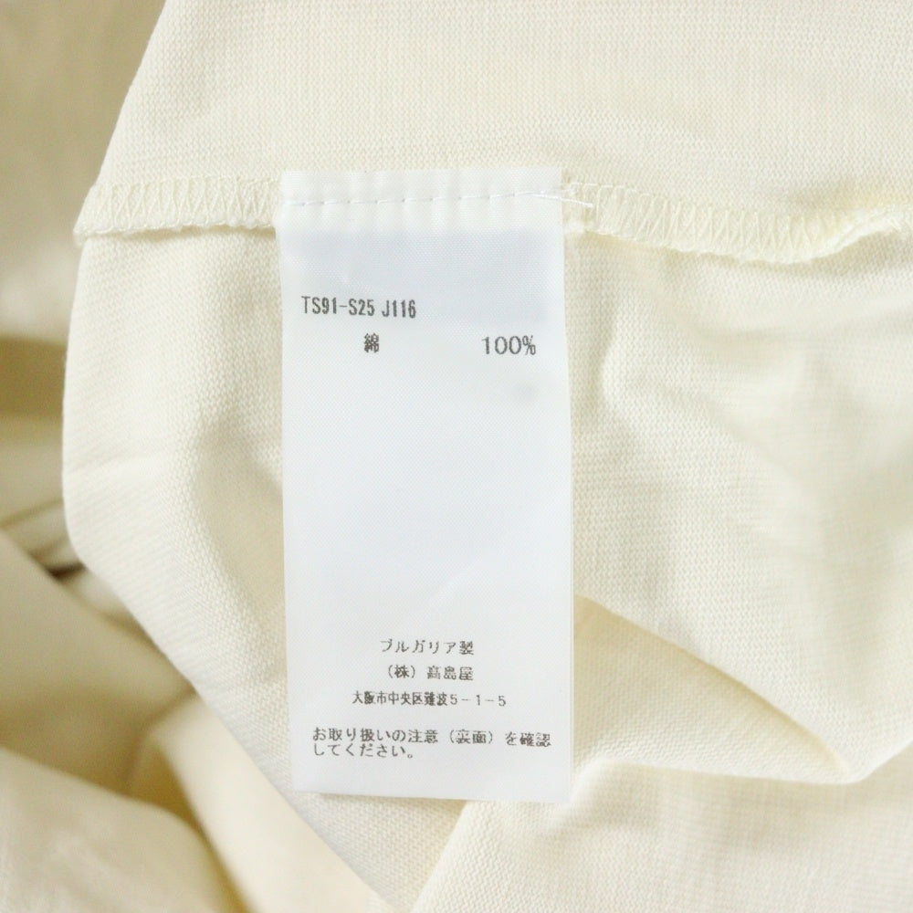 Y/PROJECT(ワイプロジェクト) トリプルカラーロゴプリント コットン 長袖Tシャツ カットソー ホワイト TS91-S25