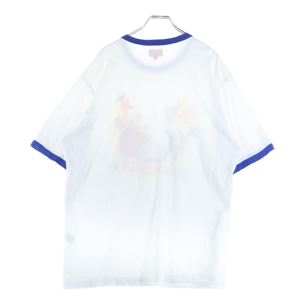 SUPREME(シュプリーム) 23SS Sex in Heaven Ringer Tee セックスインヘブン フロントプリント 半袖リンガーTシャツ ホワイト/ブルー
