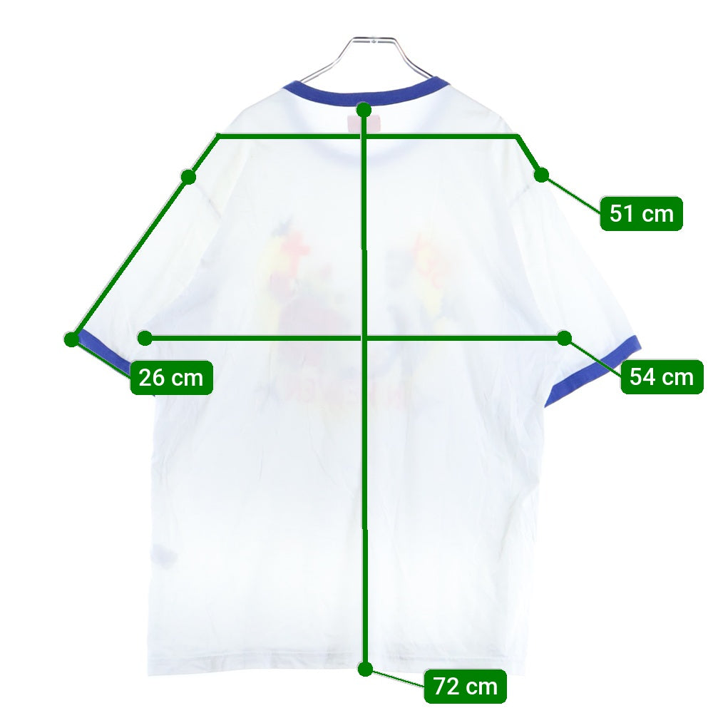 SUPREME(シュプリーム) 23SS Sex in Heaven Ringer Tee セックスインヘブン フロントプリント 半袖リンガーTシャツ ホワイト/ブルー