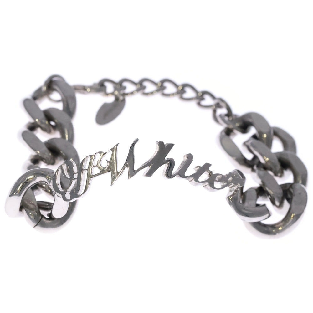 OFF-WHITE(オフホワイト) LOGO CHAIN BRACELET ロゴチェーン ブレスレット シルバー OMOA107F24MET0017200