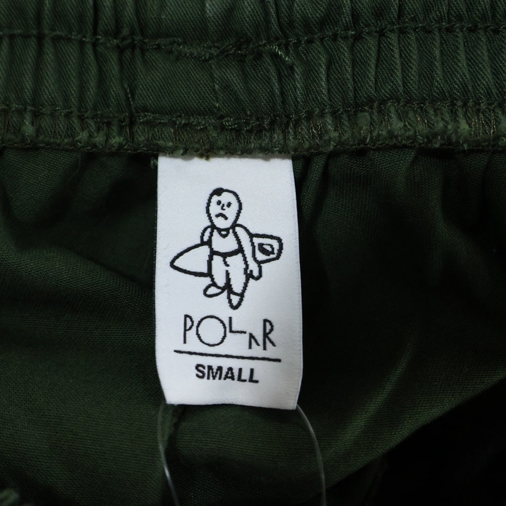 POLAR SKATE CO(ポーラー) バックロゴデザイン ドローストリング イージーパンツ グリーン